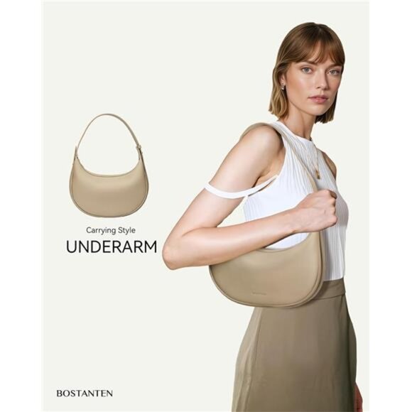 Crescent Shoulder Bag Vegan Leather Purses for Women Trendy Crossbody - Picture 2 of 7